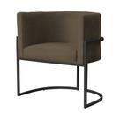 Poltrona Luana Sala de Estar Linho com Base Ferro Preto Poltrona Luana Sala de Estar Linho com Base Ferro Preto