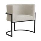 Poltrona Luana Suede Bege Base Preto Sala Luxo - FM Poltrona Luana Suede Bege Base Preto Sala Luxo - FM