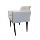 Poltrona Luca Plus Ideal Sala de Recepção em Tecido Sintético - Branco