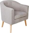 Poltrona Lucia Cinza Claro Tecido 70x75x65 Cm Roma