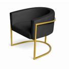 Poltrona Luna Design Moderno Estofada Confortável para Sala de Estar e Quarto