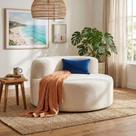 Poltrona Luna Inflow Bouclé Linho Vem Na Caixa Confortável Compacta Decorativa Para Sala Poltrona Luna Inflow Bouclé Linho Vem Na Caixa Confortável Compacta Decorativa Para Sala