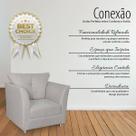 Poltrona Luxo Decorativa Lisboa Linho Cinza Claro