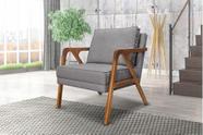 Poltrona Luxo Lara Para Sala Base De Madeira - Bz Decor
