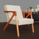 Poltrona Luxo Monalisa Suede Bege - Vallisa Decor