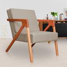 Poltrona Luxo Monalisa Suede Cappuccino - Vallisa Decor