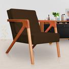 Poltrona Luxo Monalisa Suede Marrom - Vallisa Decor