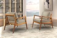 Poltrona Madeira Maciça Giulia Luxo Branco Off White