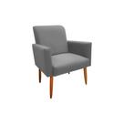 Poltrona Malibu Decorativa Sala Quarto Recepção Suede Cinza Grafite Poltrona Malibu Decorativa Sala Quarto Recepção Suede Cinza Grafite