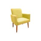 Poltrona Malibu Decorativa Sala Quarto Suede Amarelo Poltrona Malibu Decorativa Sala Quarto Suede Amarelo