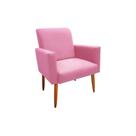 Poltrona Malibu Decorativa Sala Quarto Suede Rosa Poltrona Malibu Decorativa Sala Quarto Suede Rosa
