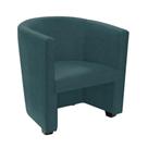 Poltrona Malta Recepção Tecido Suede - Azul Turquesa - Cor: Azul