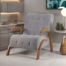 Poltrona malvie Mel/Linho Inox