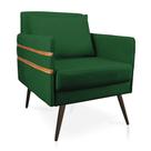 Poltrona Mari Suede Pés Palito De Ferro Marrom D'Rossi Verde Poltrona Mari Suede Pés Palito De Ferro Marrom D'Rossi Verde