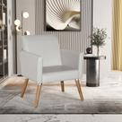 Poltrona material sintético Cristal Luxo Recepção Para Sala De Jantar
