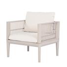 Poltrona MauÍ Fratini 68 cm (largura) Base Aço Assento Polipropileno Estofado Nude Resistente a Água