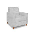 Poltrona Mavie Linho Rustico Grigio - Lucadi Home Poltrona Mavie Linho Rustico Grigio - Lucadi Home