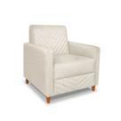 Poltrona Mavie Veludo Bege - Lucadi Home Poltrona Mavie Veludo Bege - Lucadi Home