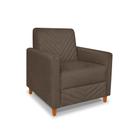 Poltrona Mavie Veludo Marrom - Lucadi Home Poltrona Mavie Veludo Marrom - Lucadi Home