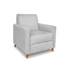 Poltrona Mavie Veludo Prata - Lucadi Home Poltrona Mavie Veludo Prata - Lucadi Home