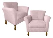 Poltrona Mia Decorativa Confortável Para Recepção Clínica Psicologia - Suede - Sv Decor