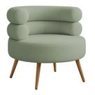 Poltrona Minimalista Mabel Pés Palito Castanho Bouclé Verde Claro - Nexta Casa Poltrona Minimalista Mabel Pés Palito Castanho Bouclé Verde Claro - Nexta Casa