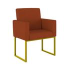 Poltrona Moderna Confortável Base Ferro Dourada Resistente Poltrona Moderna Confortável Base Ferro Dourada Resistente