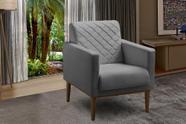Poltrona Moderna Cristal Tecido Velusoft 1 Tok Estofados