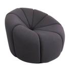 Poltrona Moderna Estofado Aveludado Marrom Estilo Puff Poltrona Moderna Estofado Aveludado Marrom Estilo Puff