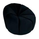 Poltrona Moderna Estofado Aveludado Preto Estilo Puff Luxuos Poltrona Moderna Estofado Aveludado Preto Estilo Puff Luxuos