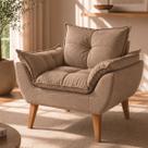 Poltrona Moderna Para Sala de Estar Luxo Confortável Linho Cadeira Estofada Assento Quarto Recepção Decorativa Poltrona Moderna Para Sala de Estar Luxo Confortável Linho Cadeira Estofada Assento Quarto Recepção Decorativa