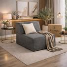 Poltrona Modular Puff Compacto Bouclê Confortável - Balaqui