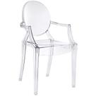Poltrona Modway Casper Modern Acrylic Transparente totalmente montada