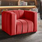 Poltrona Mona Decorativa Retrô Moderna Sala de Estar Vermelho Poltrona Mona Decorativa Retrô Moderna Sala de Estar Vermelho