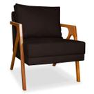 Poltrona mona estofada decorativa luxo em veludo marrom Poltrona mona estofada decorativa luxo em veludo marrom