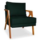Poltrona mona estofada decorativa luxo em veludo verde Poltrona mona estofada decorativa luxo em veludo verde