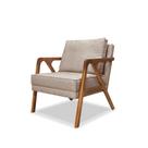 Poltrona Mona Linho Rustico Areia - Lucadi Home