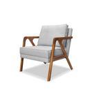 Poltrona Mona Linho Rustico Grigio - Lucadi Home