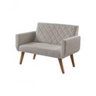 Poltrona Namoradeira 2 Lugares Anabelle Suede Cinza Unidecor Poltrona Namoradeira 2 Lugares Anabelle Suede Cinza Unidecor