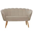 Poltrona Namoradeira Decorativa Pétala belo tok - Suede