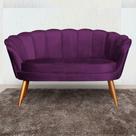 Poltrona Namoradeira Decorativa Pétala belo tok - veludo Vermelho