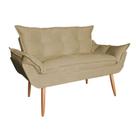 Poltrona Namoradeira Opala Suede Capuccino - Hellen Decor