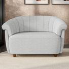 Poltrona Namoradeira Para Sala Living Orgânica Perseu M03 Linho Cinza - Lyam Decor Poltrona Namoradeira Para Sala Living Orgânica Perseu M03 Linho Cinza - Lyam Decor