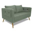 Poltrona Namoradeira Paris D07 2 Lugares Linho Mescla Verde - D'Rossi