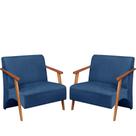 Poltrona Namoradeira Venus Braço Madeira Maciça Suede Unidecor