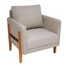 Poltrona Nice Linho Bege e Mel