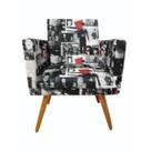 Poltrona Nina Decorativa Sala Luxo Suede Charles Chaplin Poltrona Nina Decorativa Sala Luxo Suede Charles Chaplin