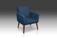 Poltrona Nina suede Azul Marinho-Alto Padrão