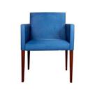 Poltrona Nina Tecido Suede Escritório Estofada - Azul Royal - Cor: Azul