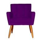 Poltrona Onix Para Sala Pés Palito Suede